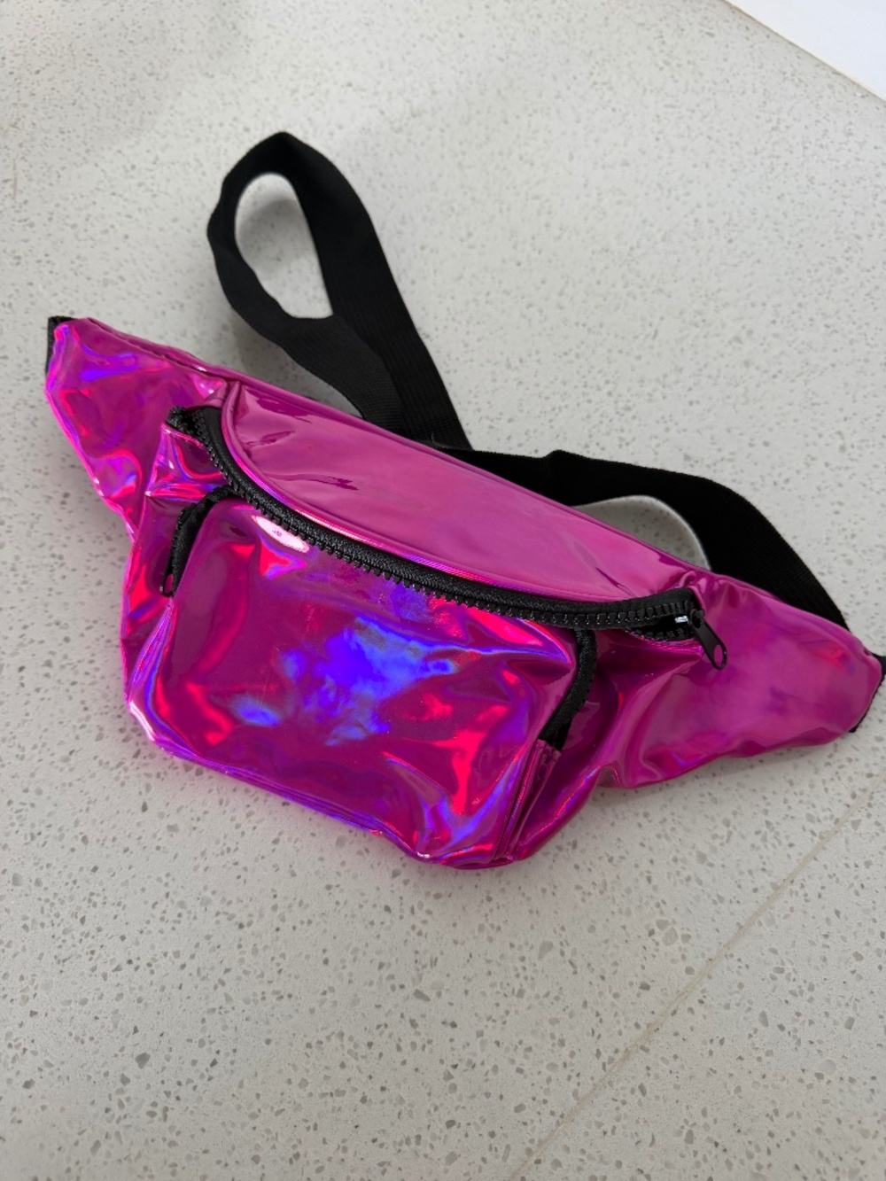 Pink and black Fanny pack